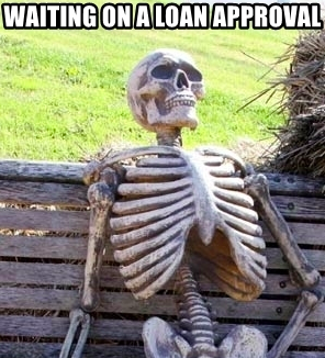 skeleton waiting for loan